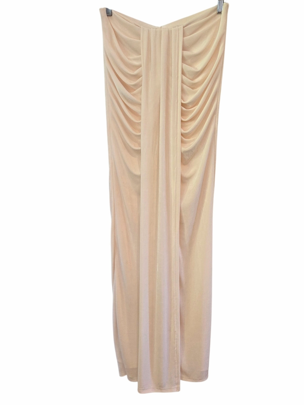 Missguided XL Ivory Ruched Maxi Dress Sleeveless Bodycon Coquette Y2K Goddess